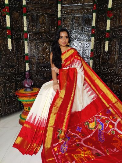 PALUIDSS5A07BSCC03- Ikat silk saree