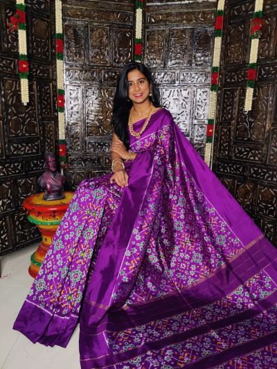 PALUIDSS5A07BSCC51- Ikat silk saree