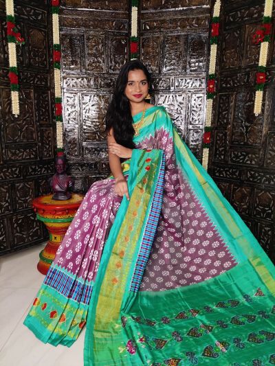 PALUIDSS5A07BSCC52- Ikat silk saree