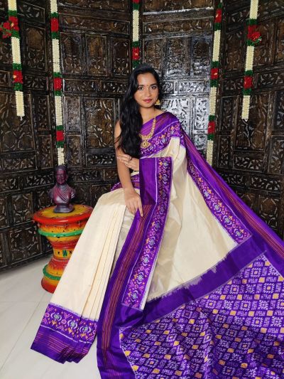 PALUIDSS5A07BSCC53- Ikat silk saree
