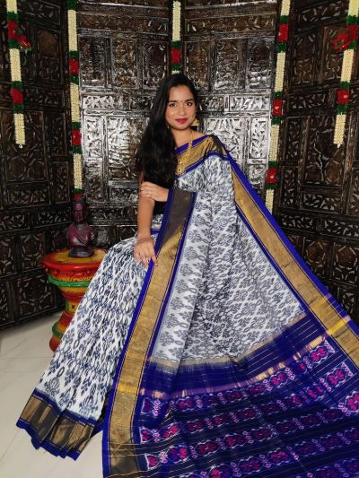 PALUIDSS5A07BSCC54- Ikat silk saree
