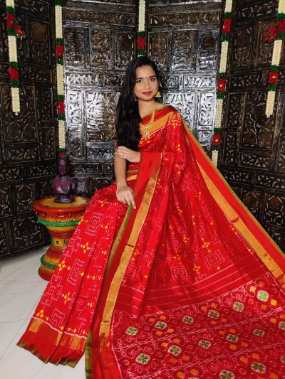 PALUIDSS5A07BSCC55- Ikat silk saree