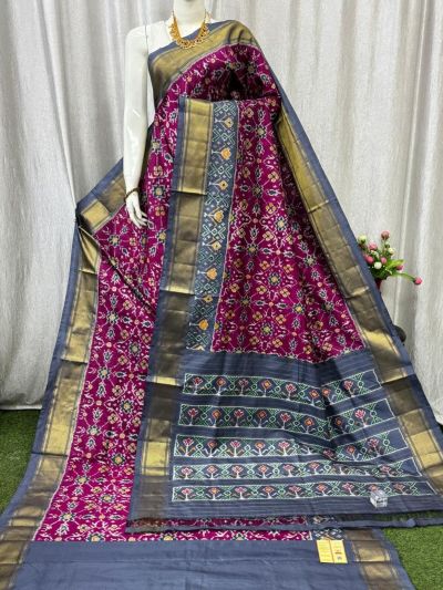 PASKIDSS5A06NCCD10- Ikat silk saree