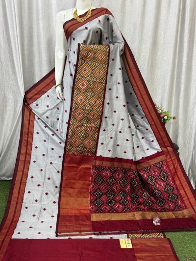 PASKIDSS5A09NIDD02- Ikat silk saree