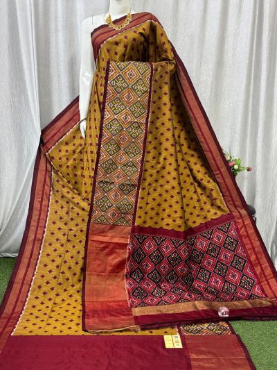 PASKIDSS5A09NIDD03- Ikat silk saree