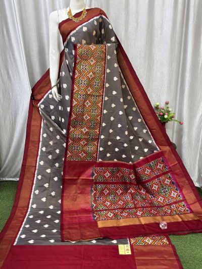 PASKIDSS5A09NIDD05- Ikat silk saree