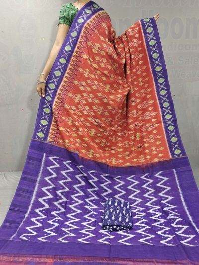 PGMRICTS5A07INDC15- Ikat cotton saree