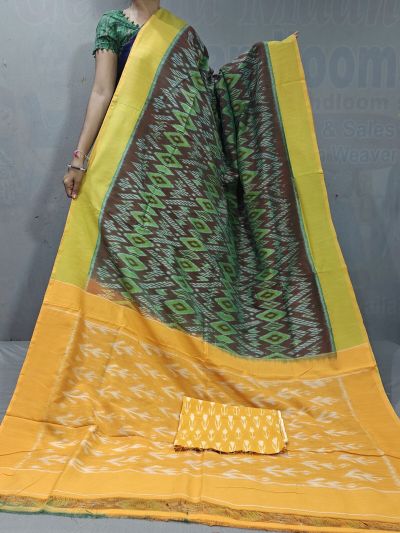 PGMRICTS5A07INDC23- Ikat cotton saree