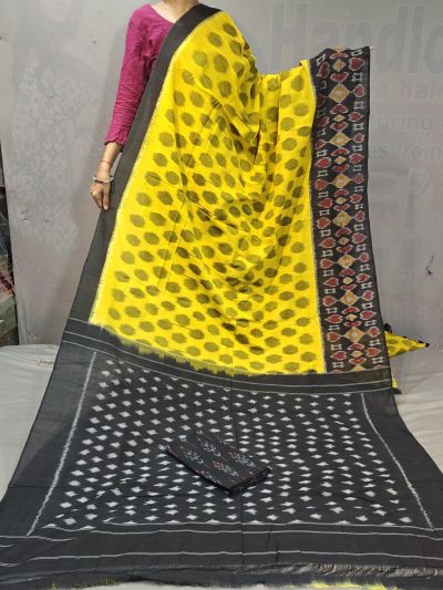 PGMRICTS5A07INDC49- Ikat cotton saree