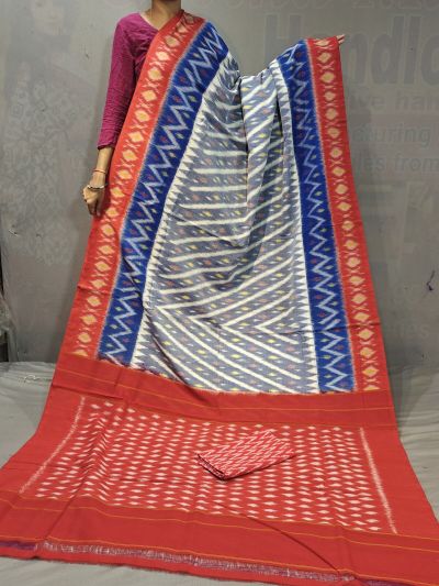 PGMRICTS5A07INDC52- Ikat cotton saree
