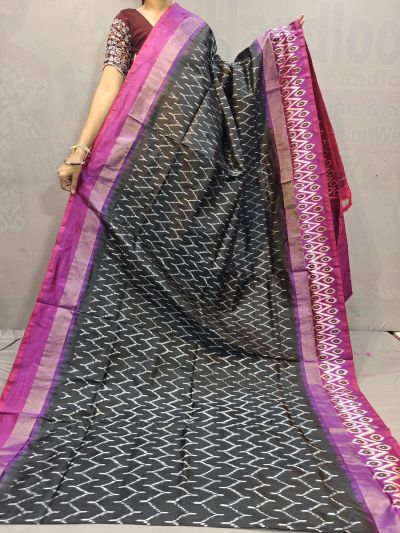 PGMRILWS5A07XECD25- light weight Ikat silk saree