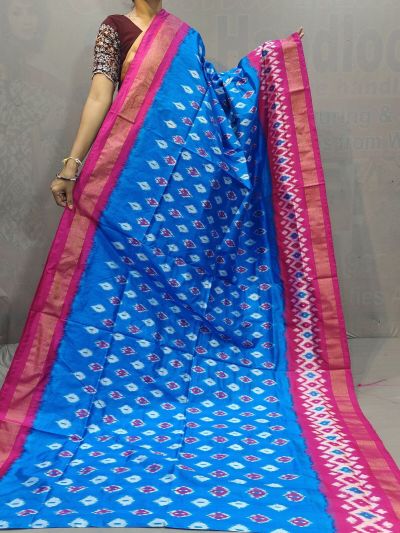 PGMRILWS5A07XECD28- light weight Ikat silk saree