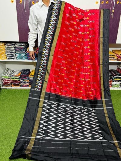 PGMRILWS5A07XZCD01- light weight Ikat silk saree
