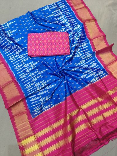 PGMRSDST5A06FSDD23- Ikat Silk dupatta with Ikat sico top