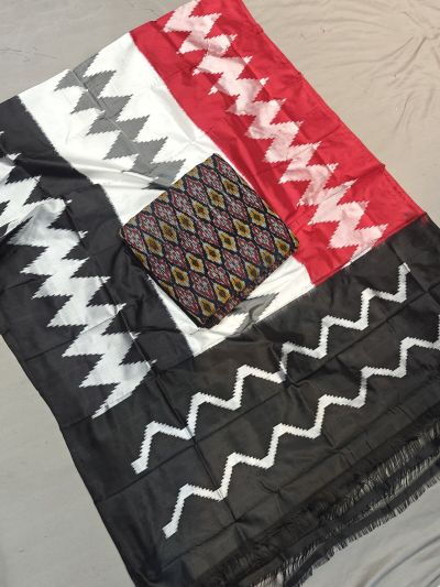 PGMRSDST5A06FSDD25- Ikat Silk dupatta with Ikat sico top