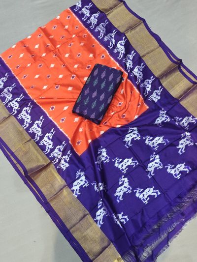 PGMRSDST5A06FSDD26- Ikat Silk dupatta with Ikat sico top