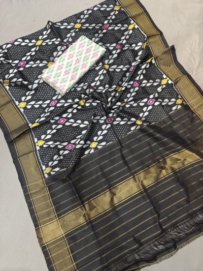 PGMRSDST5A06FSDD27- Ikat Silk dupatta with Ikat sico top