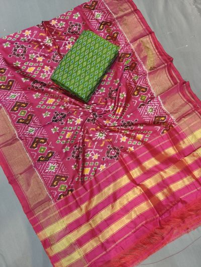 PGMRSDST5A06FSDD28- Ikat Silk dupatta with Ikat sico top