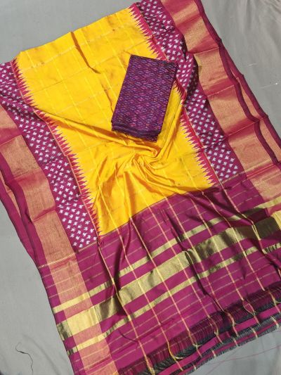 PGMRSDST5A06FSDD34- Ikat Silk dupatta with Ikat sico top