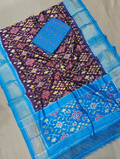 PGMRSDST5A06FSDD37- Ikat Silk dupatta with Ikat sico top