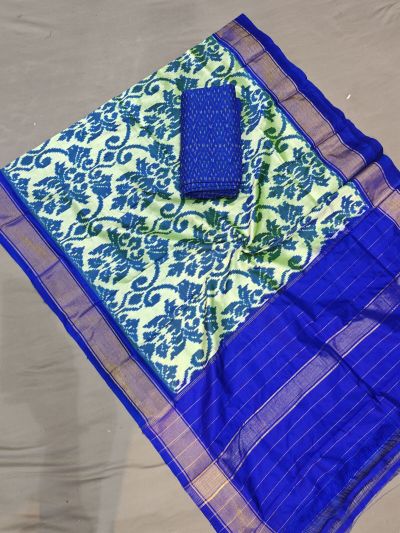 PGMRSDST5A06FSDD48- Ikat Silk dupatta with Ikat sico top