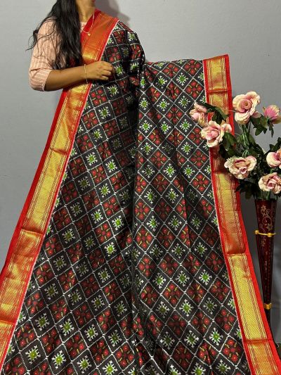 PKISIDSS5A09NDCC11- Ikat silk saree