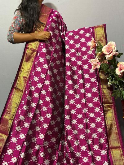 PKISIDSS5A09NDCC13- Ikat silk saree