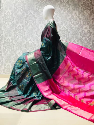 PLXHISSS5A07ITCD05- Ikat soft silk saree