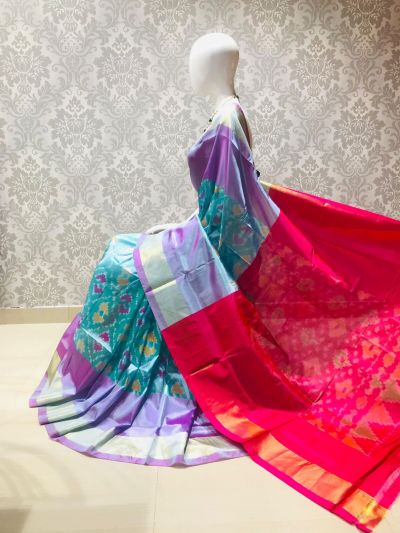 PLXHISSS5A07ITCD07- Ikat soft silk saree