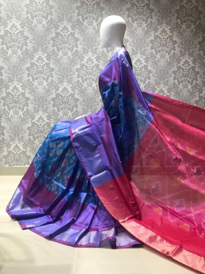 PLXHISSS5A07ITCD08- Ikat soft silk saree