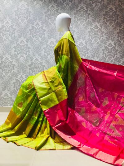 PLXHISSS5A07ITCD09- Ikat soft silk saree