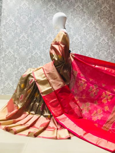 PLXHISSS5A07ITCD11- Ikat soft silk saree
