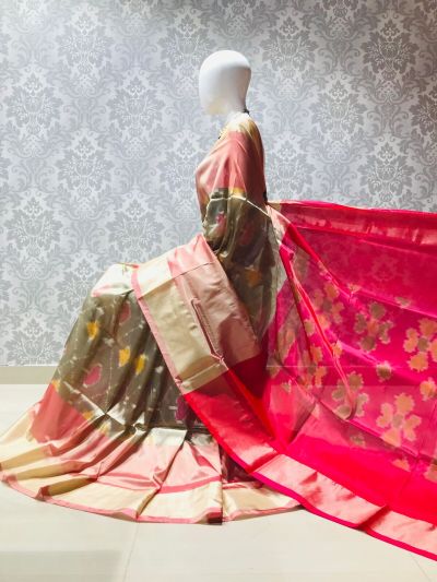 PLXHISSS5A07ITCD13- Ikat soft silk saree