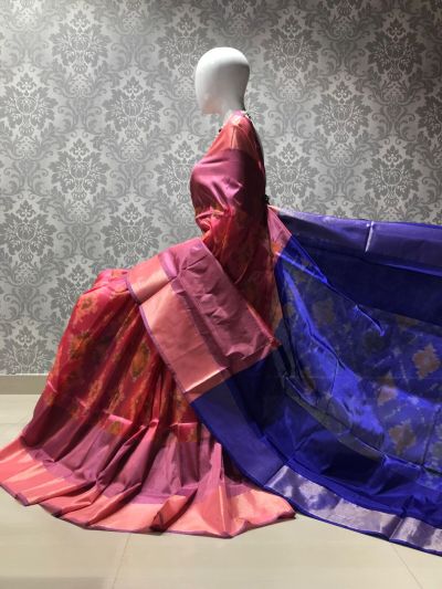 PLXHISSS5A07ITCD15- Ikat soft silk saree