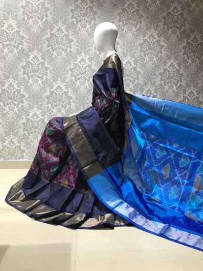 PLXHISSS5A07ITCD16- Ikat soft silk saree