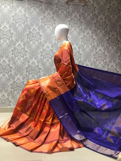 PLXHISSS5A07ITCD19- Ikat soft silk saree