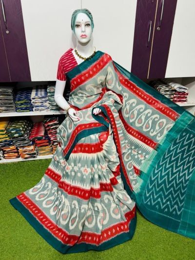 PSRGICTS5A07INCC27- Ikat cotton saree