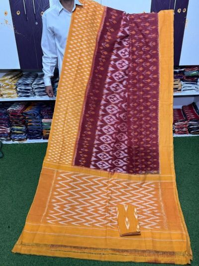 PSRGICTS5A07INCC28- Ikat cotton saree