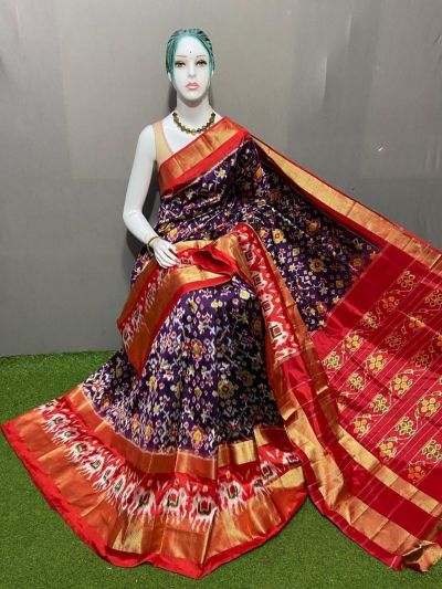 PSRGIDSS5A09BBCC02- Ikat silk saree