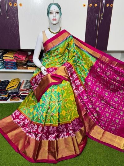 PSRGIDSS5A09BBCC08- Ikat silk saree