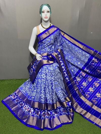 PSRGIDSS5A09BBCC10- Ikat silk saree