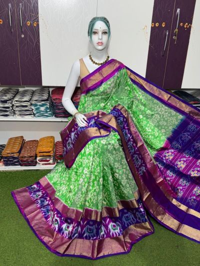 PSRGIDSS5A09BBCC12- Ikat silk saree