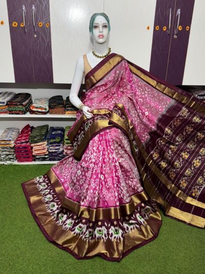 PSRGIDSS5A09BBCC13- Ikat silk saree