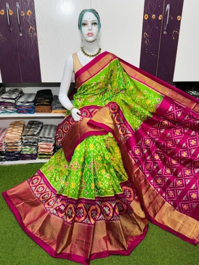 PSRGIDSS5A09BBCC25- Ikat silk saree