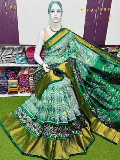 PSRGIDSS5A09BBCC29- Ikat silk saree