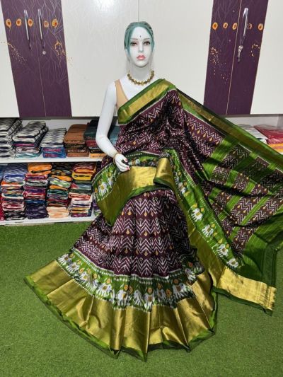 PSRGIDSS5A09BBCC30- Ikat silk saree