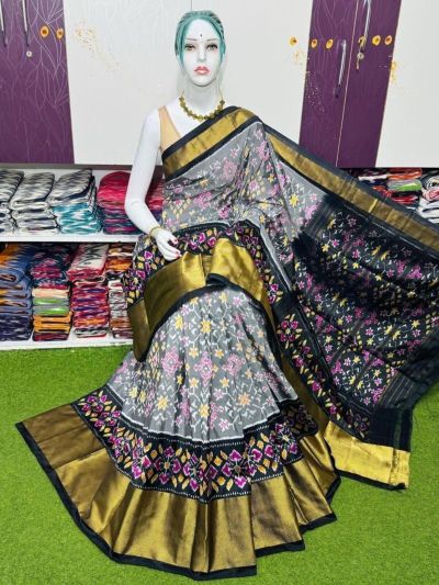 PSRGIDSS5A09BBCC31- Ikat silk saree