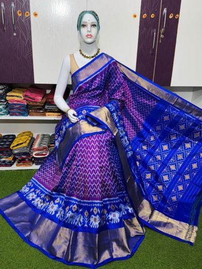 PSRGIDSS5A09BBCC35- Ikat silk saree