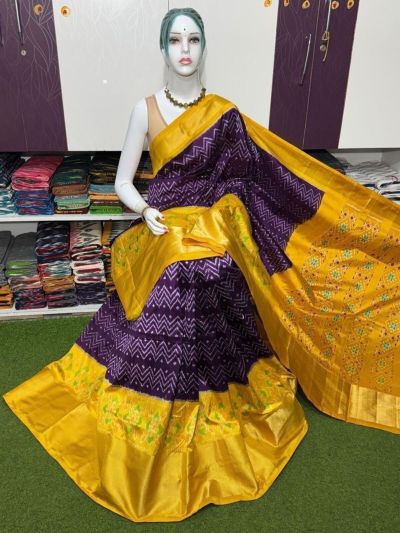 PSRGIDSS5A09BBCC36- Ikat silk saree