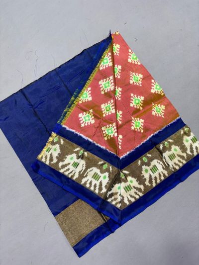 PSSIZSLG5A08IBDC15- Zero Size Ikat Silk Lehenga